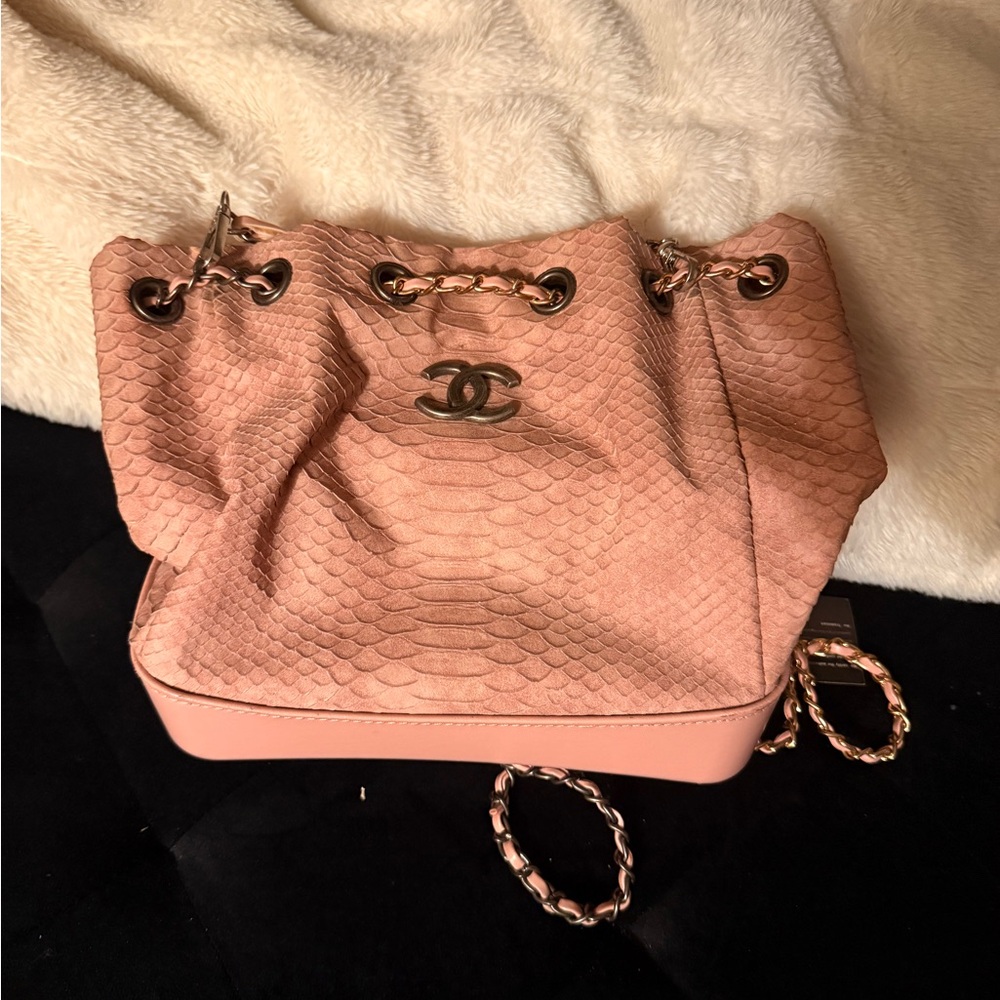 Source Unknown Blush Pink Python Shoulder Bag - image 3